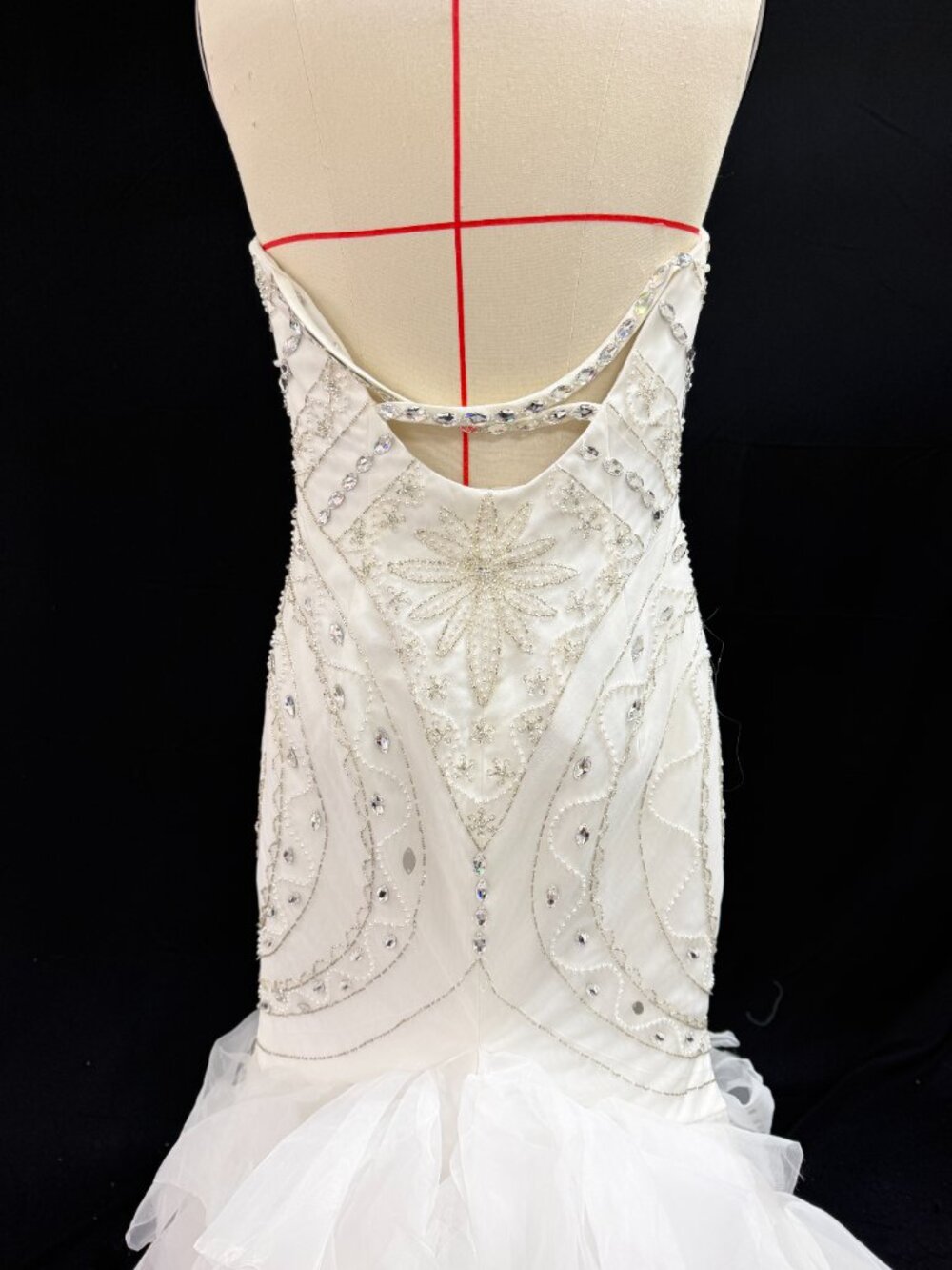 like new Aurora - Art Deco Beaded Crystal Embellished Mermaid Gown - Picture 7 of 8